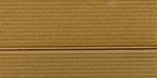 Close-up of corrugated cardboard flutes